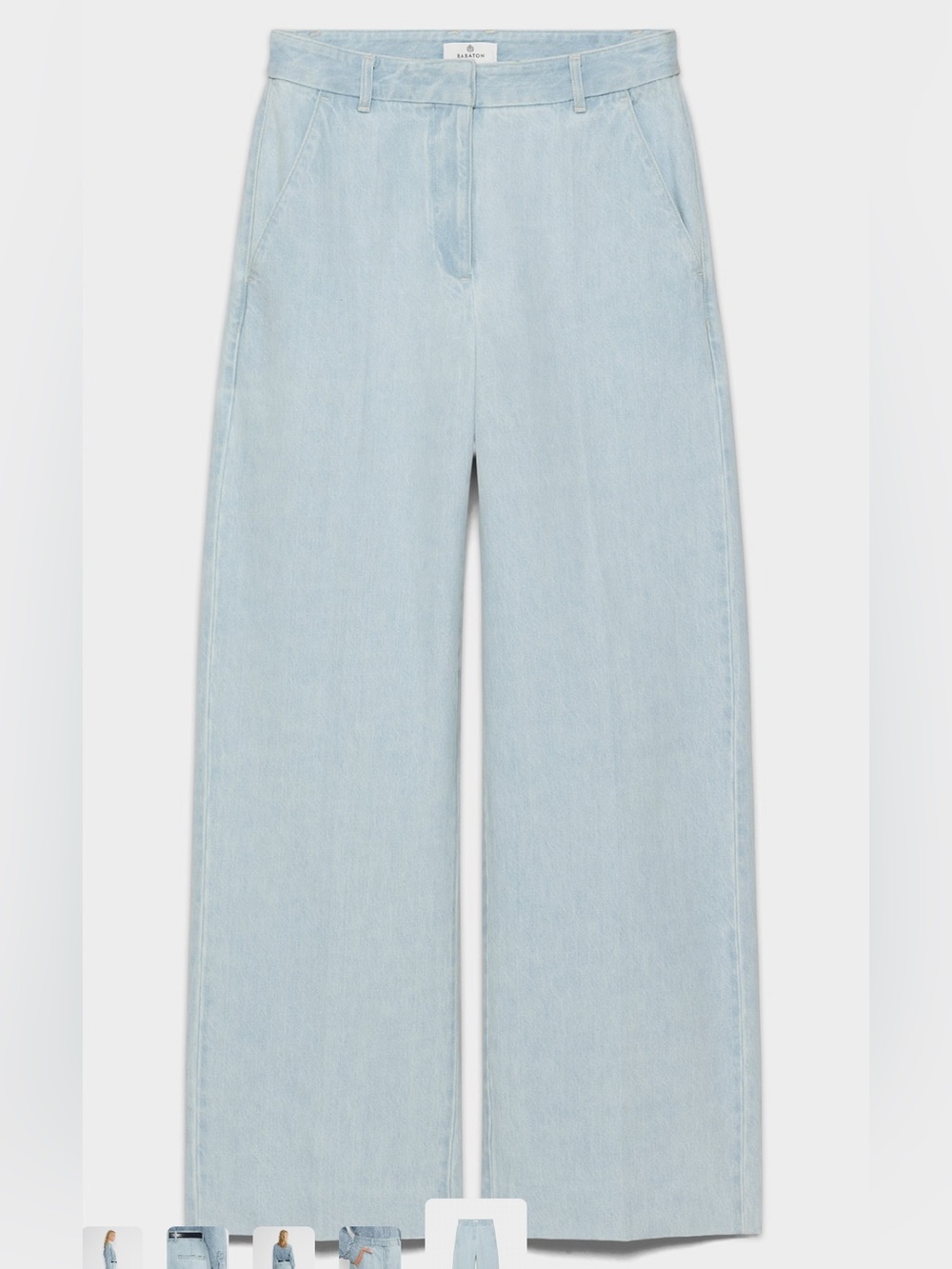 Babaton Meetup Wide Jean No-stress Beach Blue, Size 6